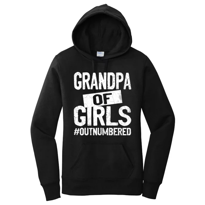 Grandpa Of Girl Outnumbered Funny Fathers Day Women's Pullover Hoodie