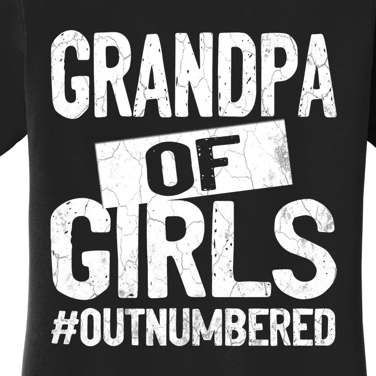 Grandpa Of Girl Outnumbered Funny Fathers Day Women's T-Shirt