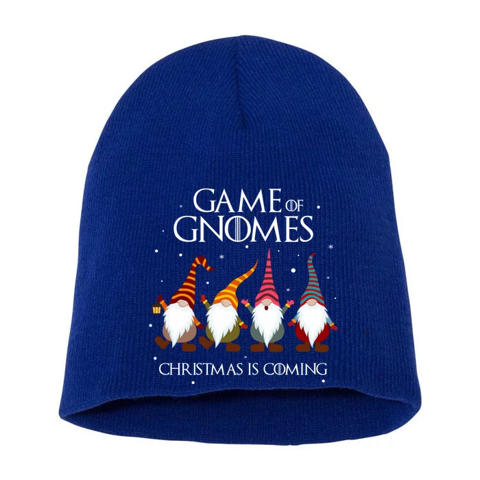 Game Of Gnomes Christmas Is Coming Funny Three Gnomes Xmas Gift Short Acrylic Beanie