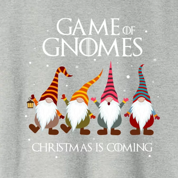 Game Of Gnomes Christmas Is Coming Funny Three Gnomes Xmas Gift Women's Crop Top Tee