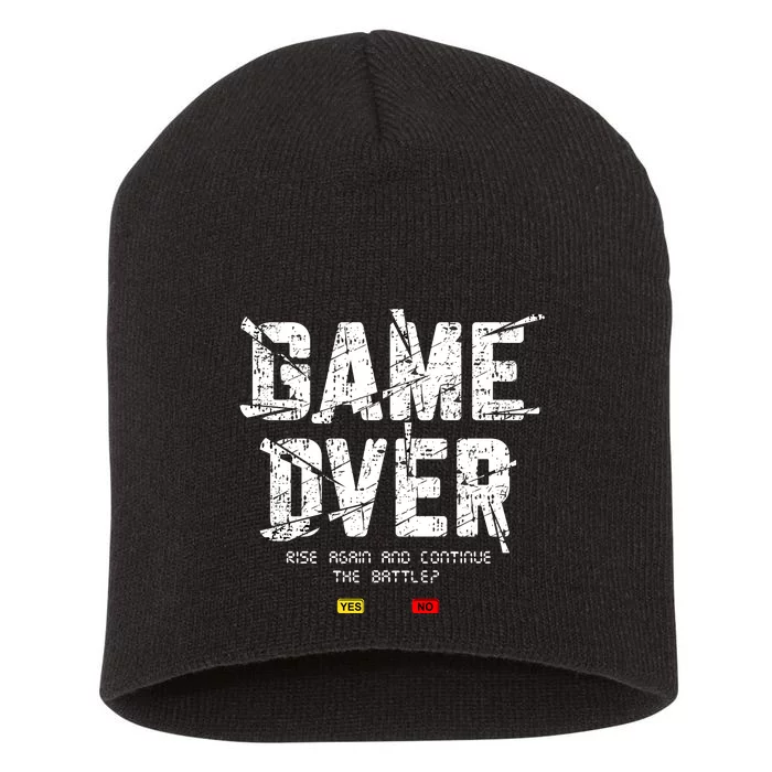 Game Over Short Acrylic Beanie