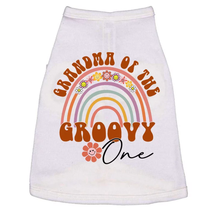 Grandma of Groovy one Matching Family 1st Birthday Party Doggie Tank