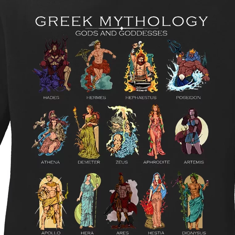 Gods of Greek mythology Ladies Long Sleeve Shirt