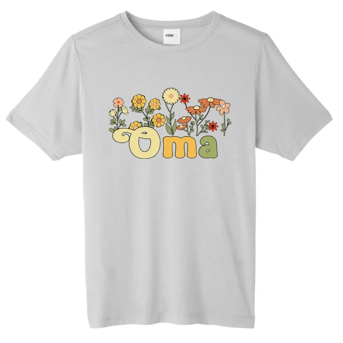 Groovy Oma Grandmother Flowers Oma Grandma ChromaSoft Performance T-Shirt