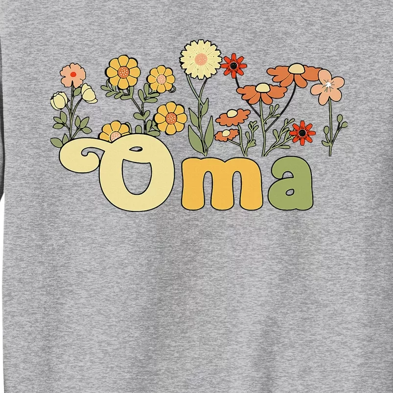 Groovy Oma Grandmother Flowers Oma Grandma Sweatshirt