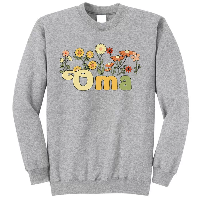 Groovy Oma Grandmother Flowers Oma Grandma Sweatshirt