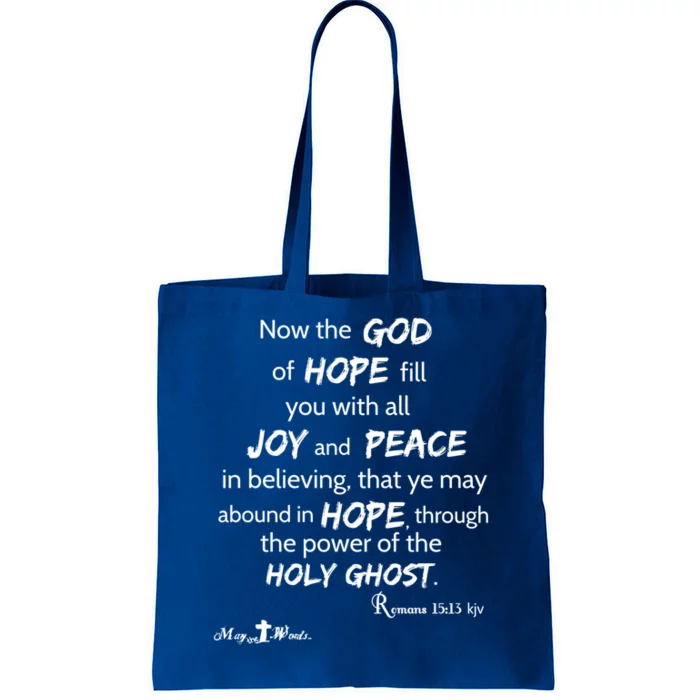 God Of Hope Fill You Ro 15:13 Christian Gift Tote Bag