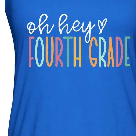 Groovy Oh Hey Fourth Grade Cute 4th Grade Team Ladies Essential Flowy Tank