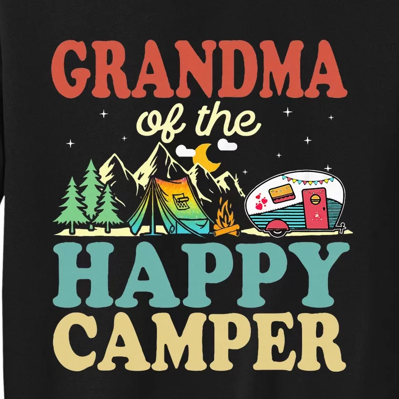 Grandma Of Happy Camper First Birthday Camping Family Sweatshirt