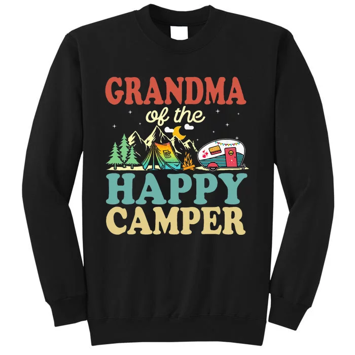 Grandma Of Happy Camper First Birthday Camping Family Sweatshirt