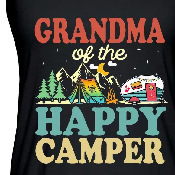 Grandma Of Happy Camper First Birthday Camping Family Ladies Essential Flowy Tank