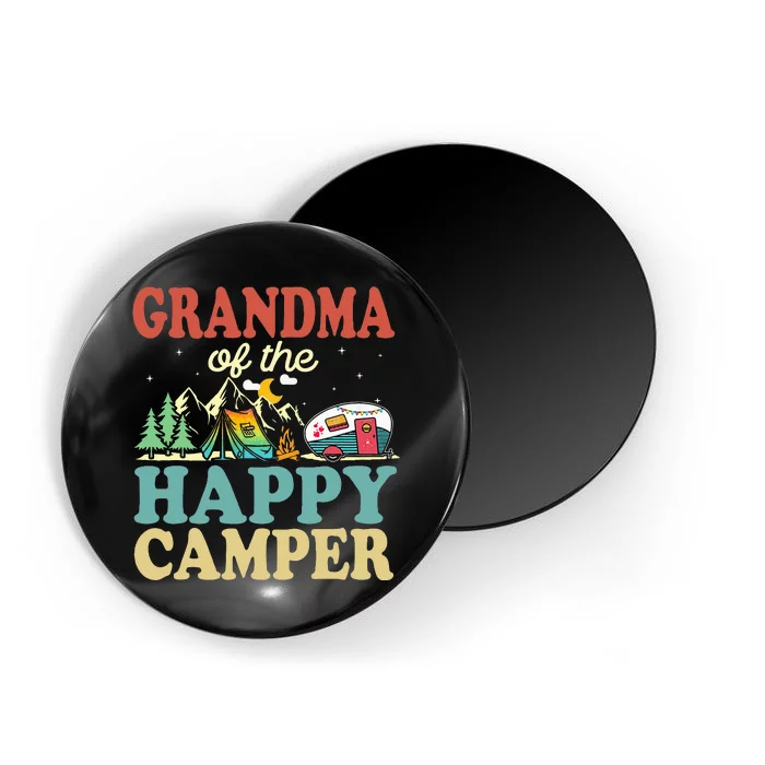 Grandma Of Happy Camper First Birthday Camping Family Magnet