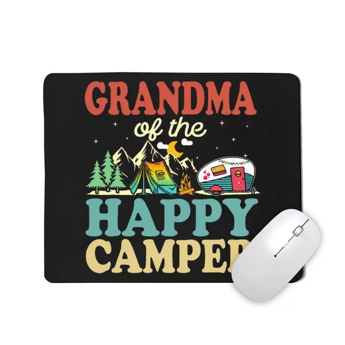 Grandma Of Happy Camper First Birthday Camping Family Mousepad