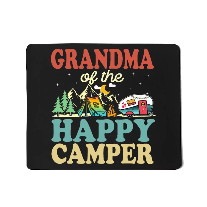 Grandma Of Happy Camper First Birthday Camping Family Mousepad