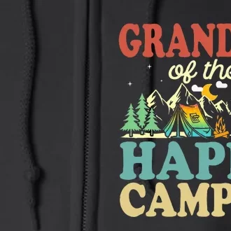 Grandma Of Happy Camper First Birthday Camping Family Full Zip Hoodie