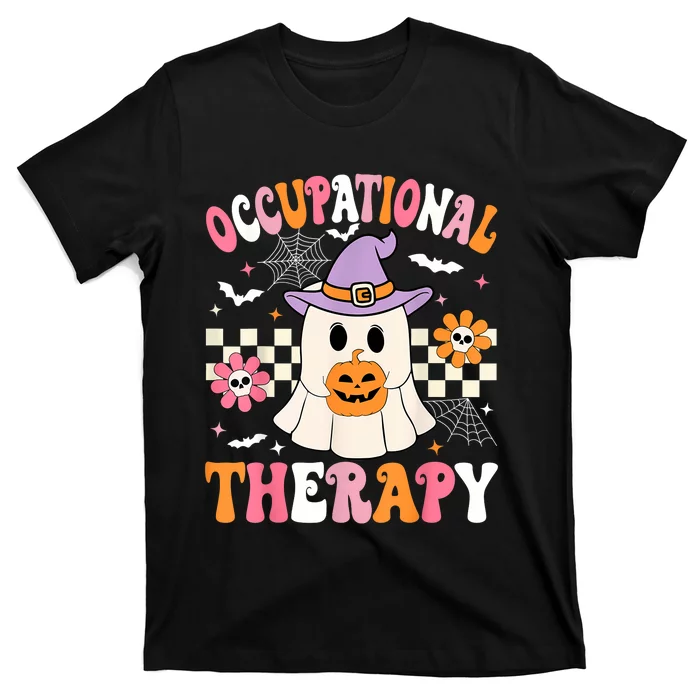 Groovy Ot Halloween Occupational Therapy Halloween Ot Ghost T-Shirt