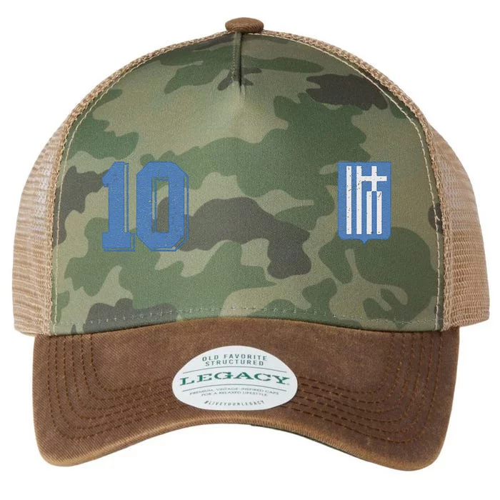 Greece Or Hellas Design In Football Soccer Style Legacy Tie Dye Trucker Hat