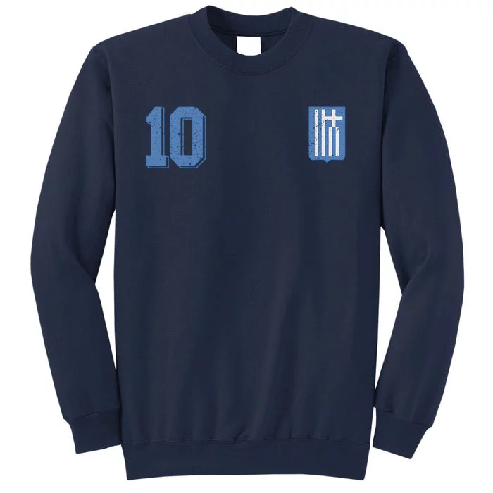 Greece Or Hellas Design In Football Soccer Style Tall Sweatshirt