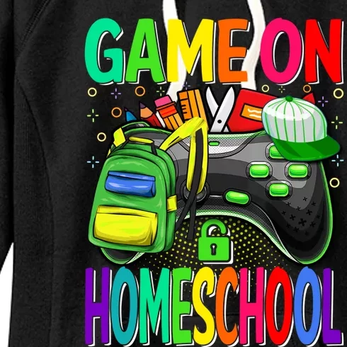 Game On Homeschool Back To School Homeschool Level Unlocked Meaningful Gift Women's Fleece Hoodie