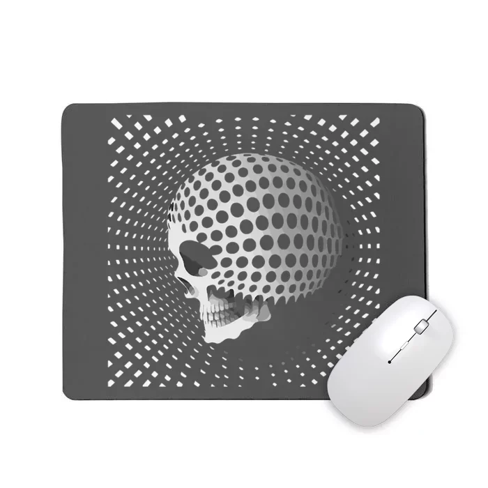 Graphic Optical Illusion Skull Mousepad