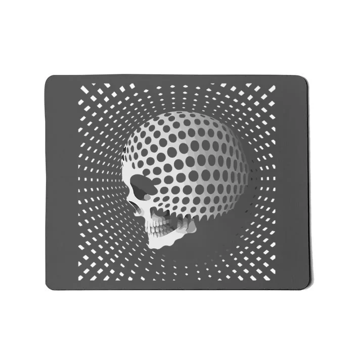 Graphic Optical Illusion Skull Mousepad