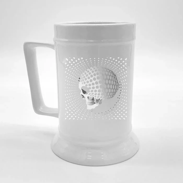 Graphic Optical Illusion Skull Front & Back Beer Stein