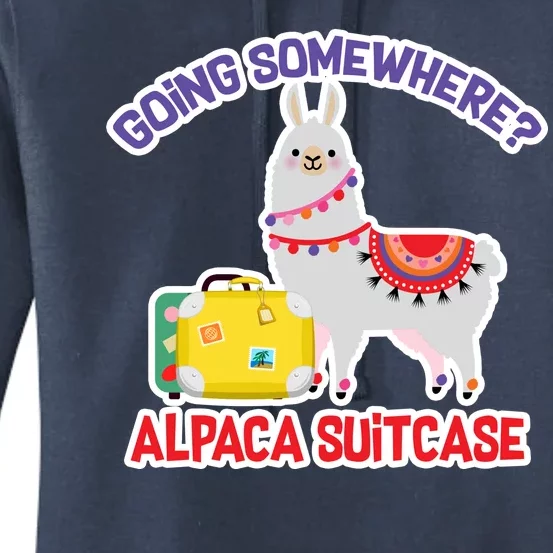 Going Somewhere Alpaca Suitcase Women's Pullover Hoodie