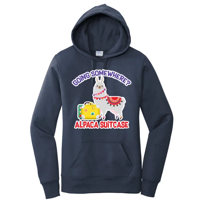 Going Somewhere Alpaca Suitcase Women's Pullover Hoodie