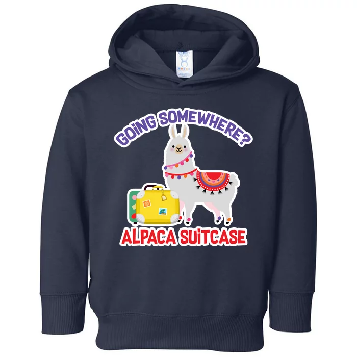 Going Somewhere Alpaca Suitcase Toddler Hoodie