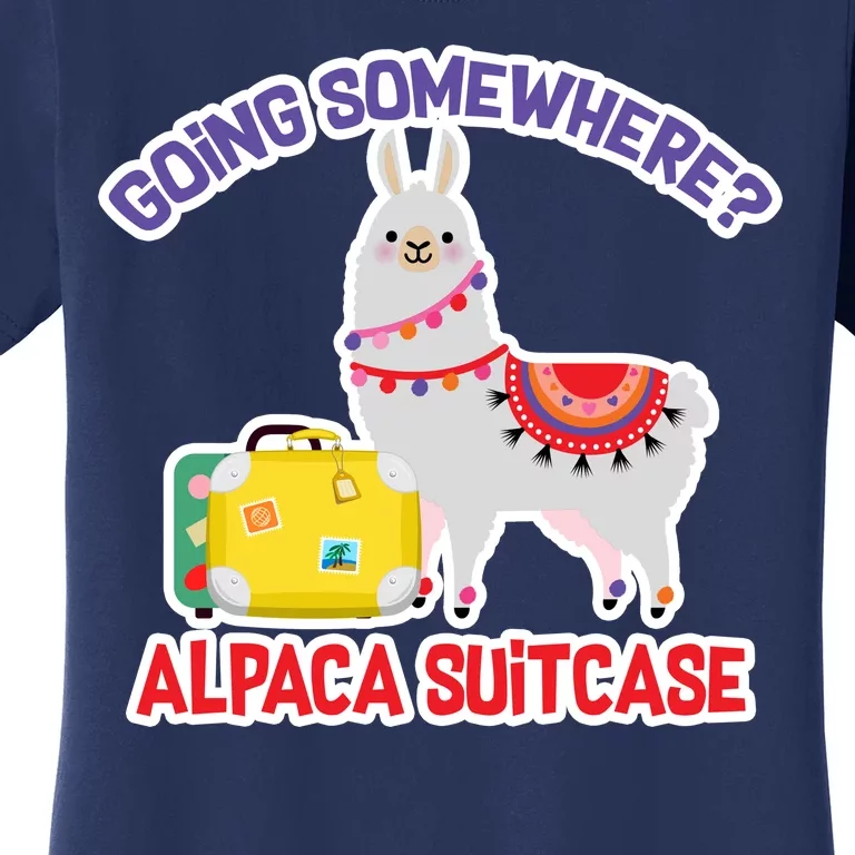 Going Somewhere Alpaca Suitcase Women's T-Shirt