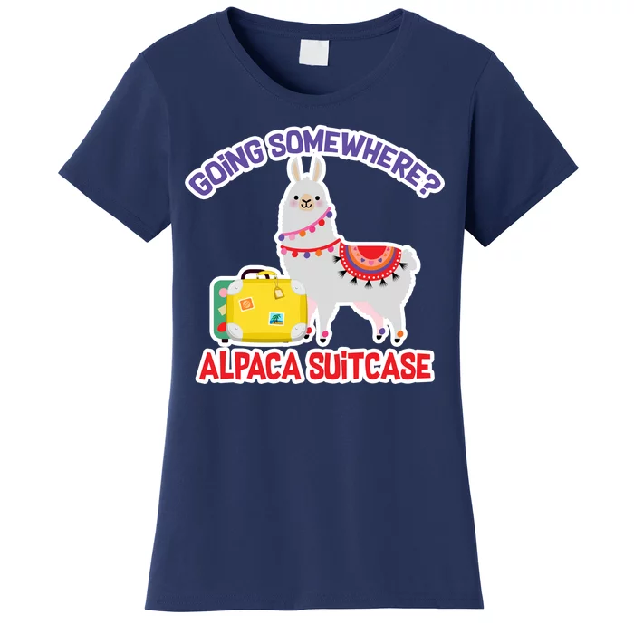 Going Somewhere Alpaca Suitcase Women's T-Shirt