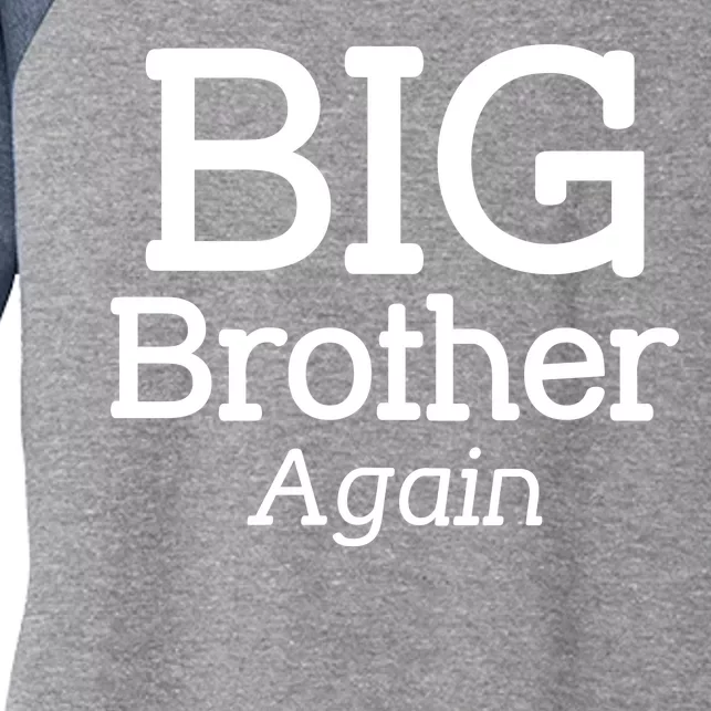 Going to be a Big Brother. Again! Women's Tri-Blend 3/4-Sleeve Raglan Shirt