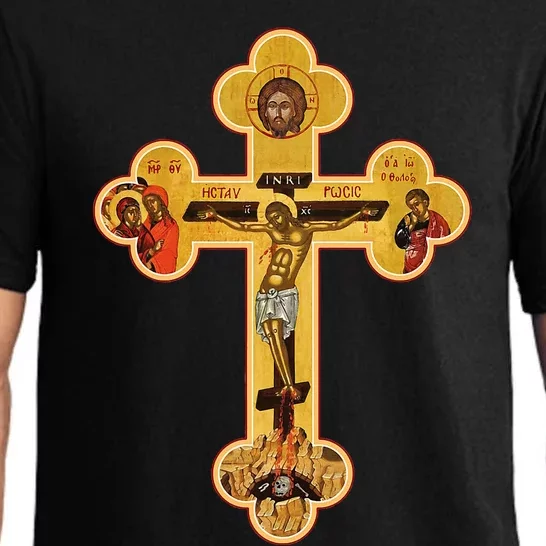 Greek Orthodox Jesus Christ Cross Icon Pajama Set