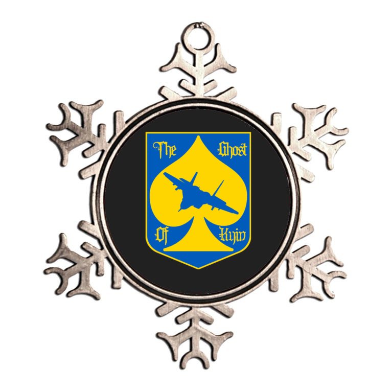 Ghost Of Kyiv , Ukraine , Support Ukraine , I Stand With Ukraine Metallic Star Ornament