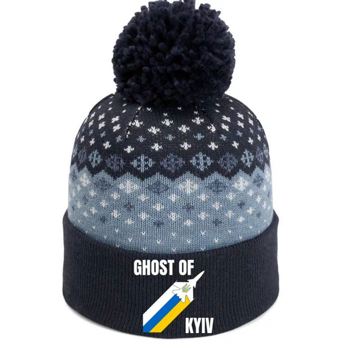 Ghost Of Kyiv Ukraine Fighter Pilot Legend The Baniff Cuffed Pom Beanie