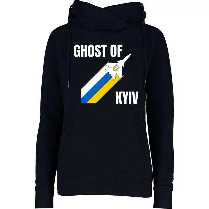 Ghost Of Kyiv Ukraine Fighter Pilot Legend Womens Funnel Neck Pullover Hood