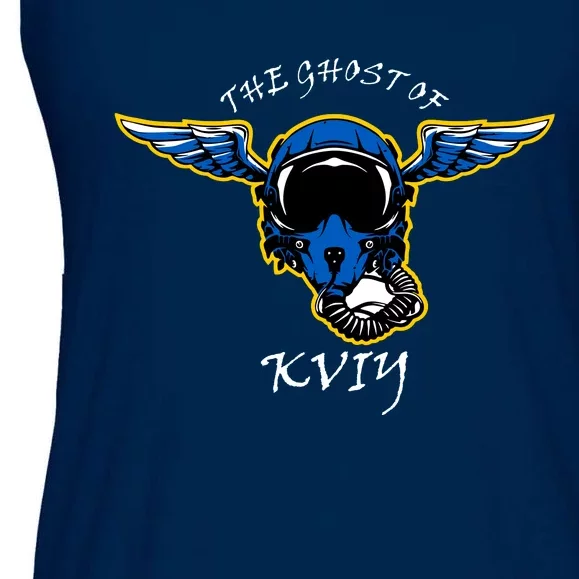 Ghost Of Kyiv Ukraine Fighter Pilot Mask Legend Ladies Essential Flowy Tank