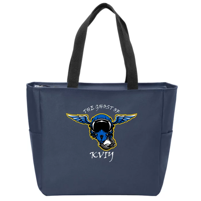 Ghost Of Kyiv Ukraine Fighter Pilot Mask Legend Zip Tote Bag