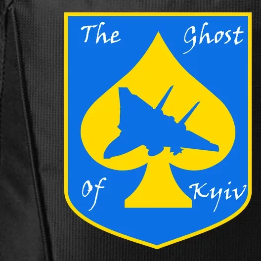 Ghost Of Kyiv Ukraine Fighter Pilot Legend Emblem City Backpack