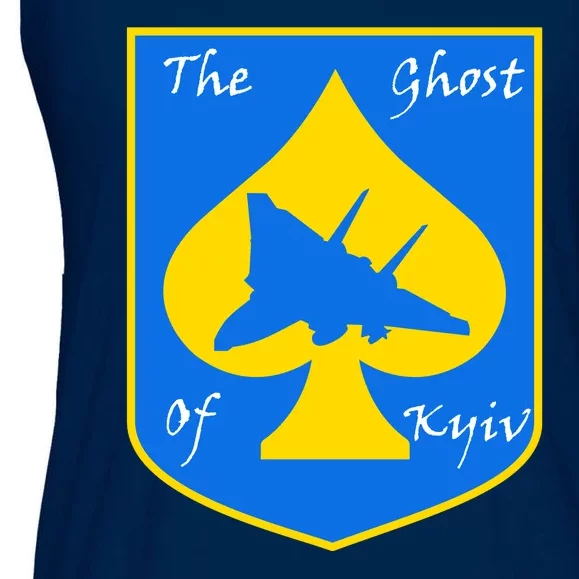 Ghost Of Kyiv Ukraine Fighter Pilot Legend Emblem Ladies Essential Flowy Tank