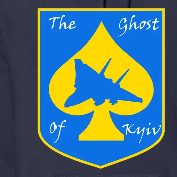 Ghost Of Kyiv Ukraine Fighter Pilot Legend Emblem Premium Hoodie