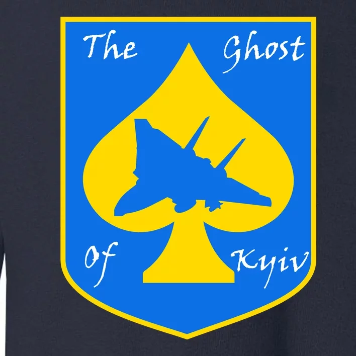 Ghost Of Kyiv Ukraine Fighter Pilot Legend Emblem Toddler Sweatshirt