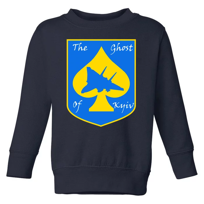 Ghost Of Kyiv Ukraine Fighter Pilot Legend Emblem Toddler Sweatshirt