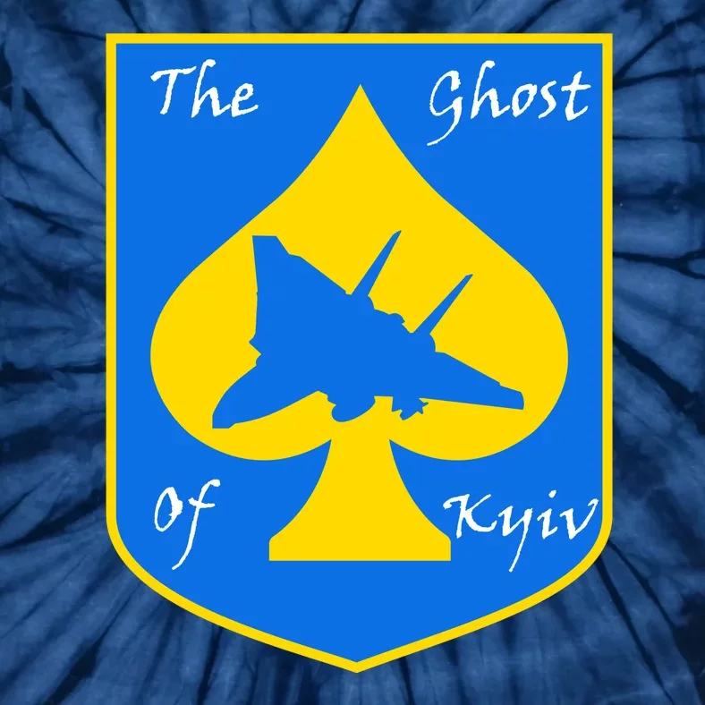 Ghost Of Kyiv Ukraine Fighter Pilot Legend Emblem Tie-Dye T-Shirt