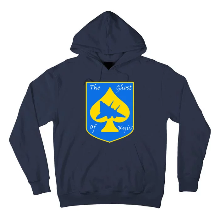 Ghost Of Kyiv Ukraine Fighter Pilot Legend Emblem Tall Hoodie