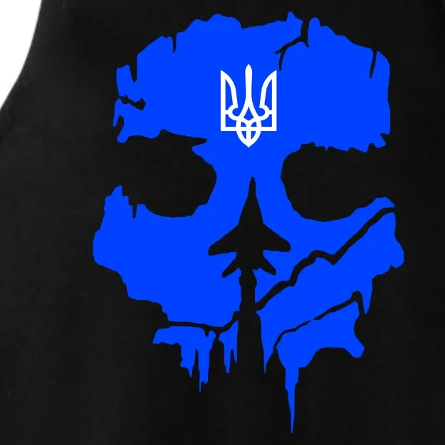 Ghost Of Kyiv Ukraine Ladies Tri-Blend Wicking Tank