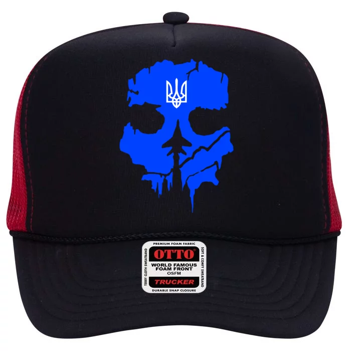 Ghost Of Kyiv Ukraine High Crown Mesh Trucker Hat