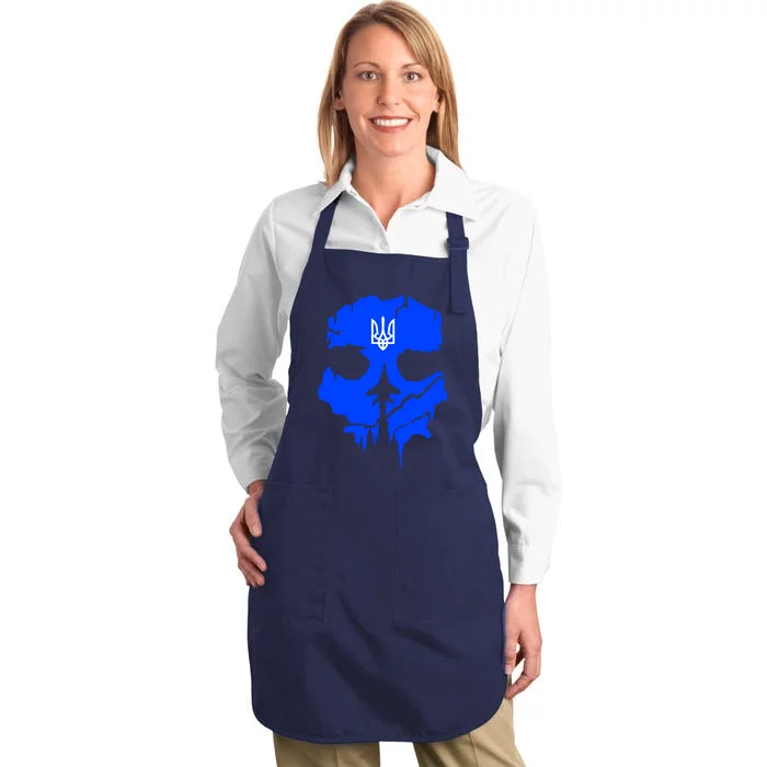 Ghost Of Kyiv Ukraine Full-Length Apron With Pocket