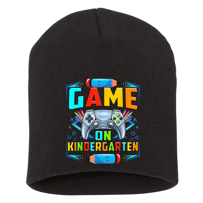 Game On Kindergarten Funny Back To School Video Games Boy Short Acrylic Beanie