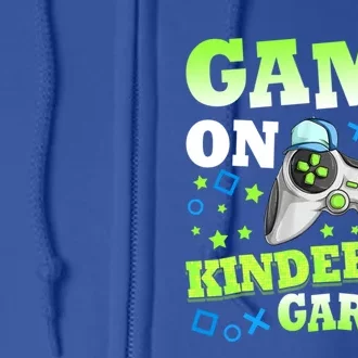 Game On Kindergarten Back To School Gamer Video Games Funny Gift Full Zip Hoodie